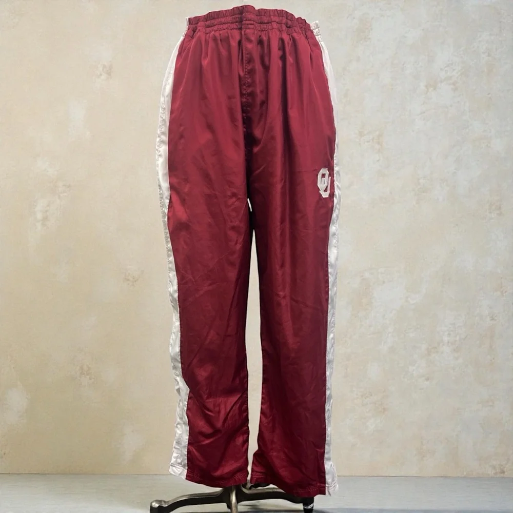 OU Maroon Sweatpants with White Accents